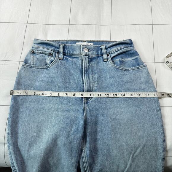 Abercrombie & Fitch Jeans Womens 28 Short Blue 90s Straight Curve Love High Rise - Picture 8 of 12